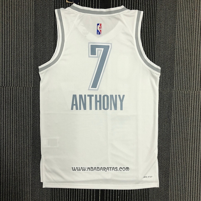 Camiseta Oklahoma City Thunder Carmelo Anthony #7 Ciudad 2021-22 Blanco